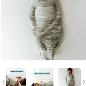 Soft Gray Baby Swaddle Blanket